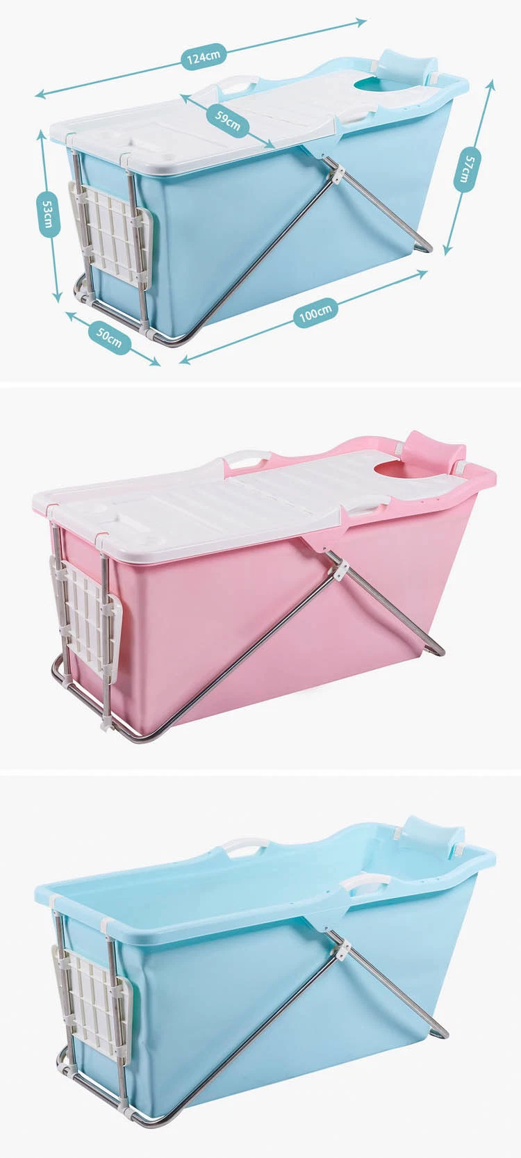 2023 SGS Test Passed Adult Plastic Foldable Newest Type PP5 Portable Bathtub